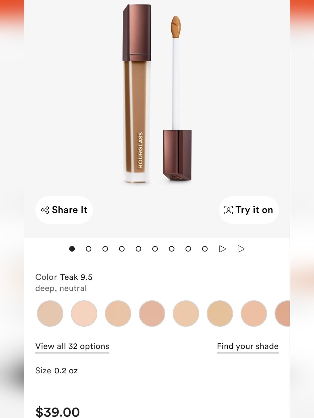 Hourglass Vanish Seamless Finish Concealer - Teak (Deep Neutral)
